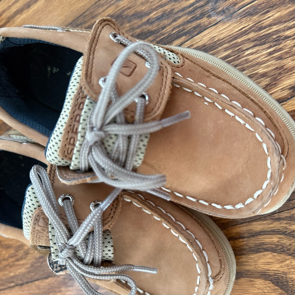 Sperry Kids Tan Moccasins